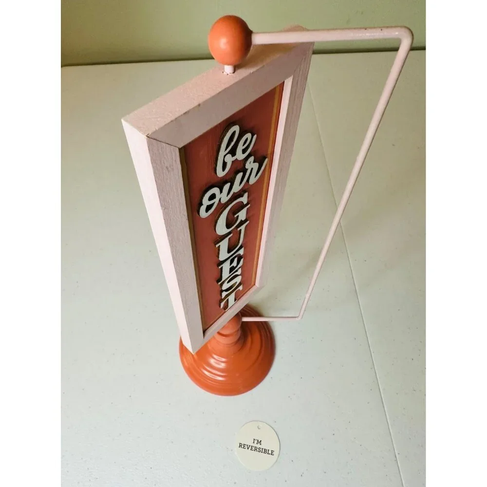 Reversible Sign With Messages "Choose Kindness" & "Be Our Guest" Home Decoration - Picture 7 of 12